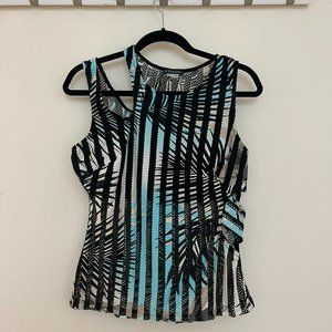 Tropical Mesh Black Venus Beach Cover Up Medium